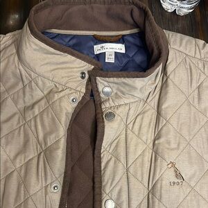 Peter Millar Beige Quilted Vest